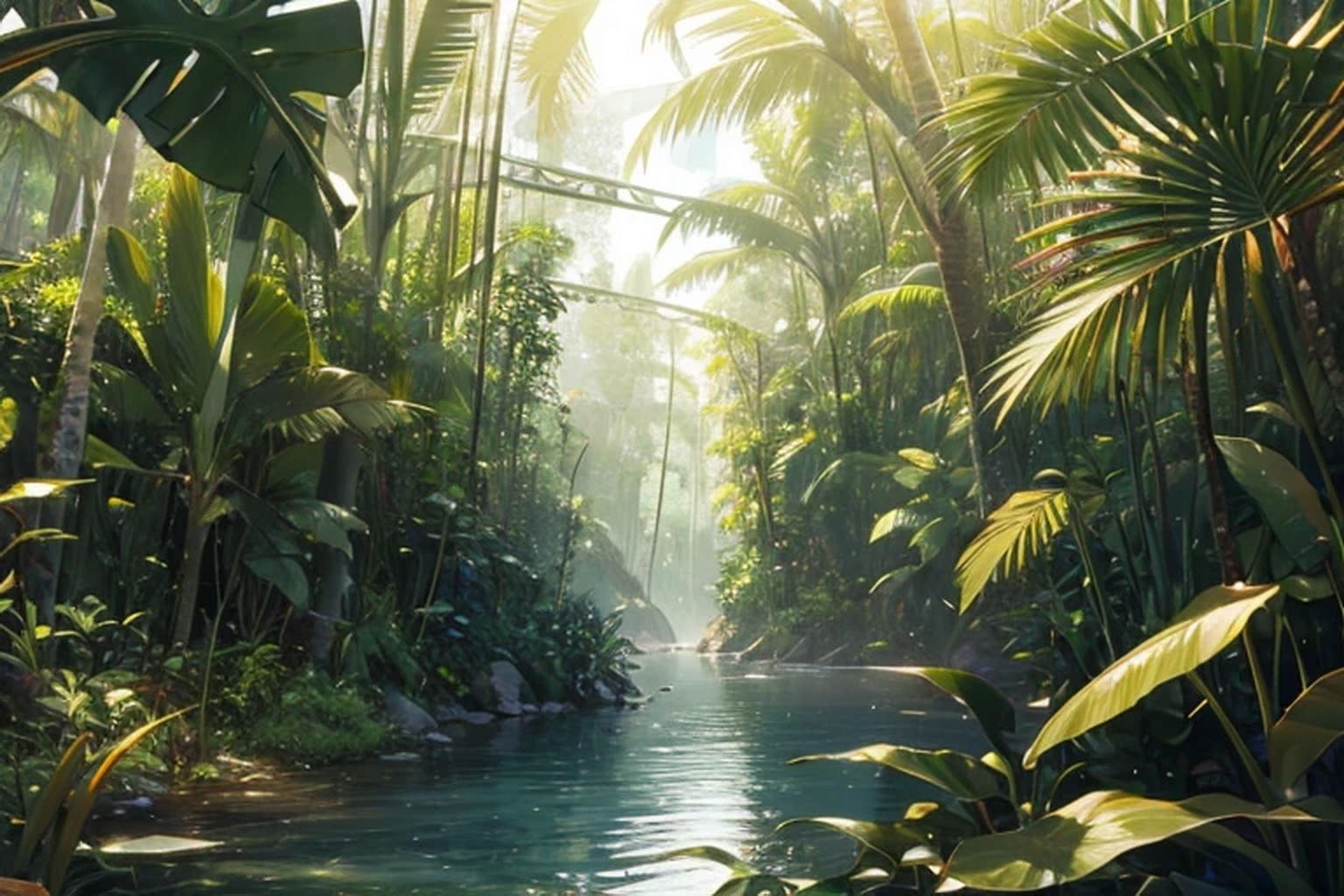 サンプル画像6:ジャングル  背景素材(豊川内角) [d_507122]