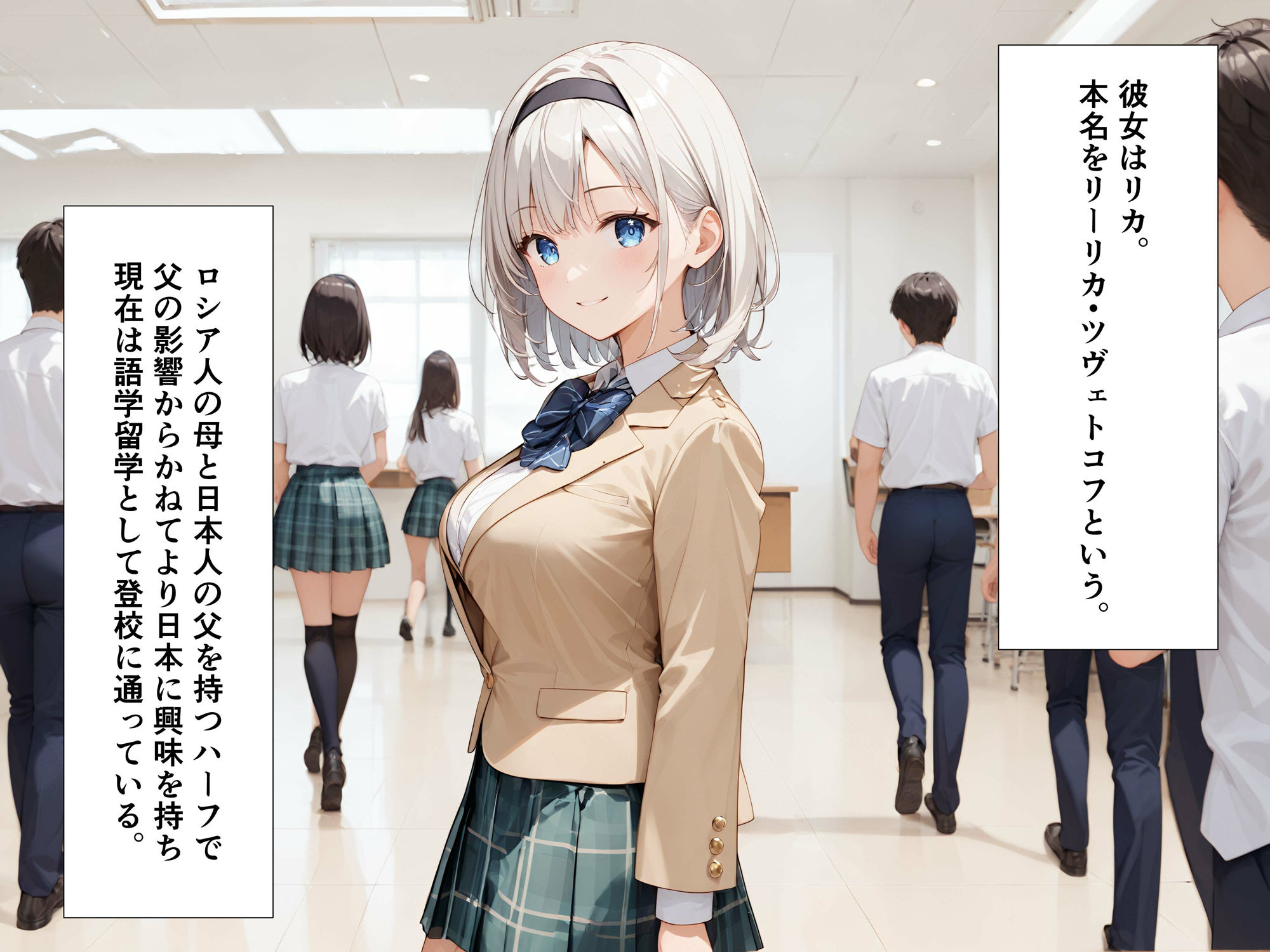 サンプル画像1:『セリフ入有:4K×500枚』性処理留学〜ハーフ留学生リカさん〜(AOI) [d_507123]