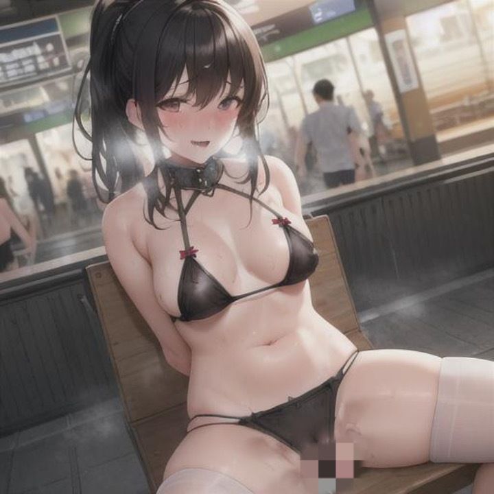 サンプル画像2:ビキニ露出  黒髪ちゃん編(まんまんちん) [d_507292]