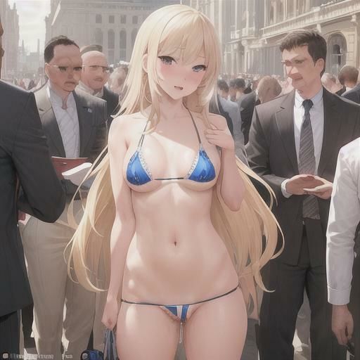 サンプル画像2:ビキニ露出  金髪ちゃん編(まんまんちん) [d_507297]