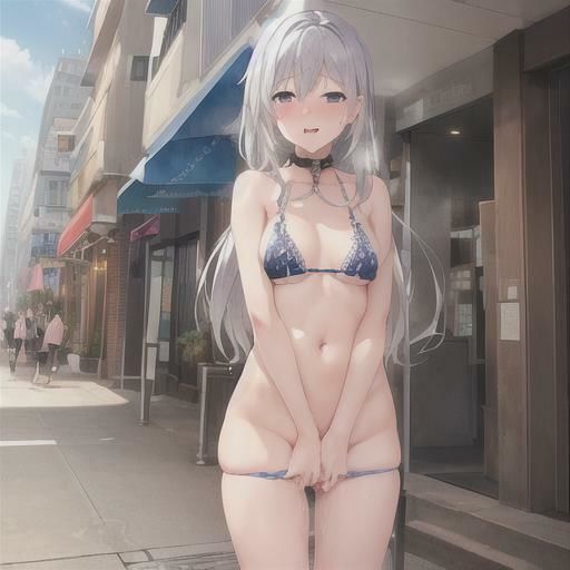 サンプル画像1:ビキニ露出  銀髪ちゃん編(まんまんちん) [d_507301]