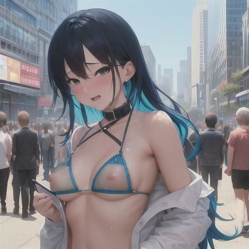 サンプル画像5:ビキニ露出  青髪ちゃん編(まんまんちん) [d_507315]