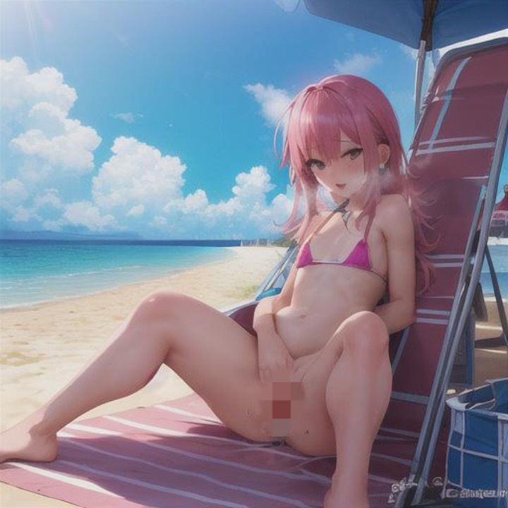 サンプル画像1:ビキニ露出  ピンク髪ちゃん編(まんまんちん) [d_507319]