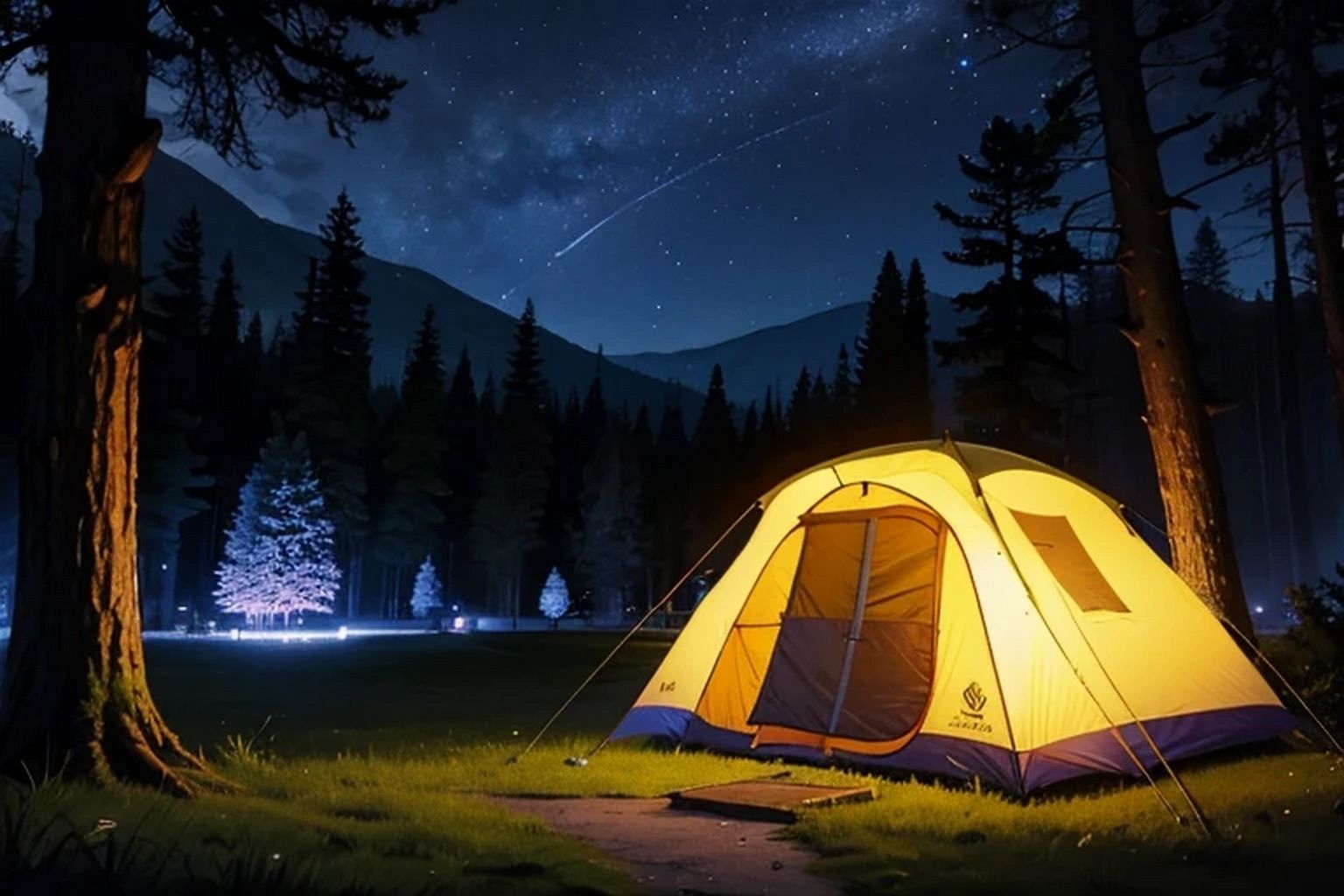 サンプル画像1:キャンプ  背景素材(豊川内角) [d_507341]