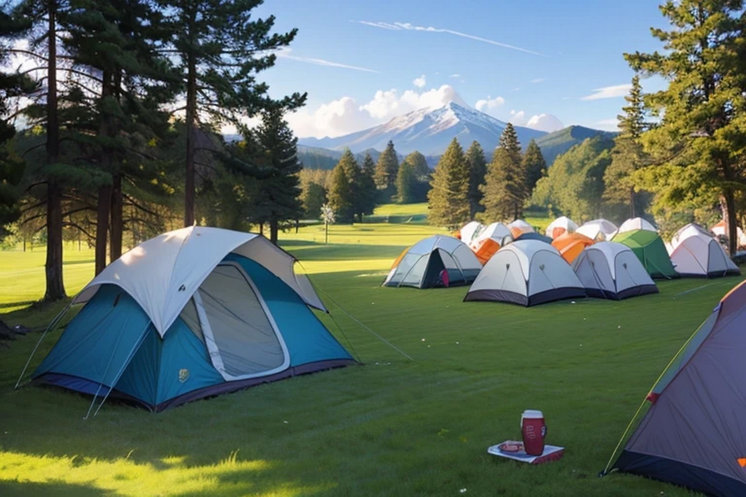 サンプル画像3:キャンプ  背景素材(豊川内角) [d_507341]