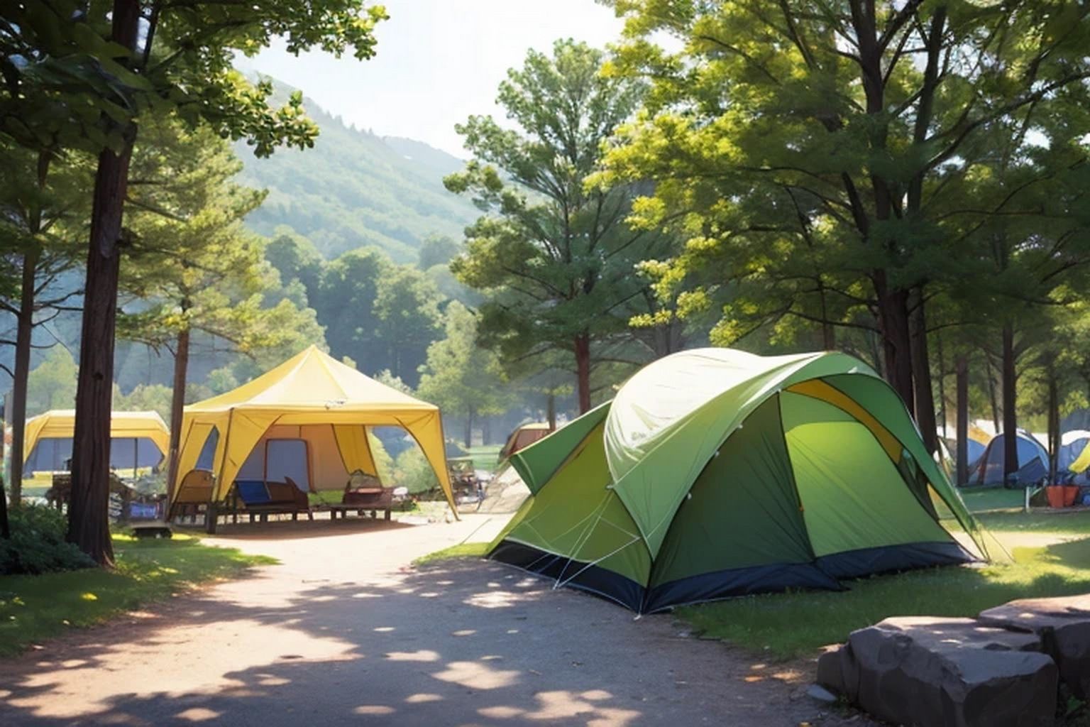 サンプル画像5:キャンプ  背景素材(豊川内角) [d_507341]