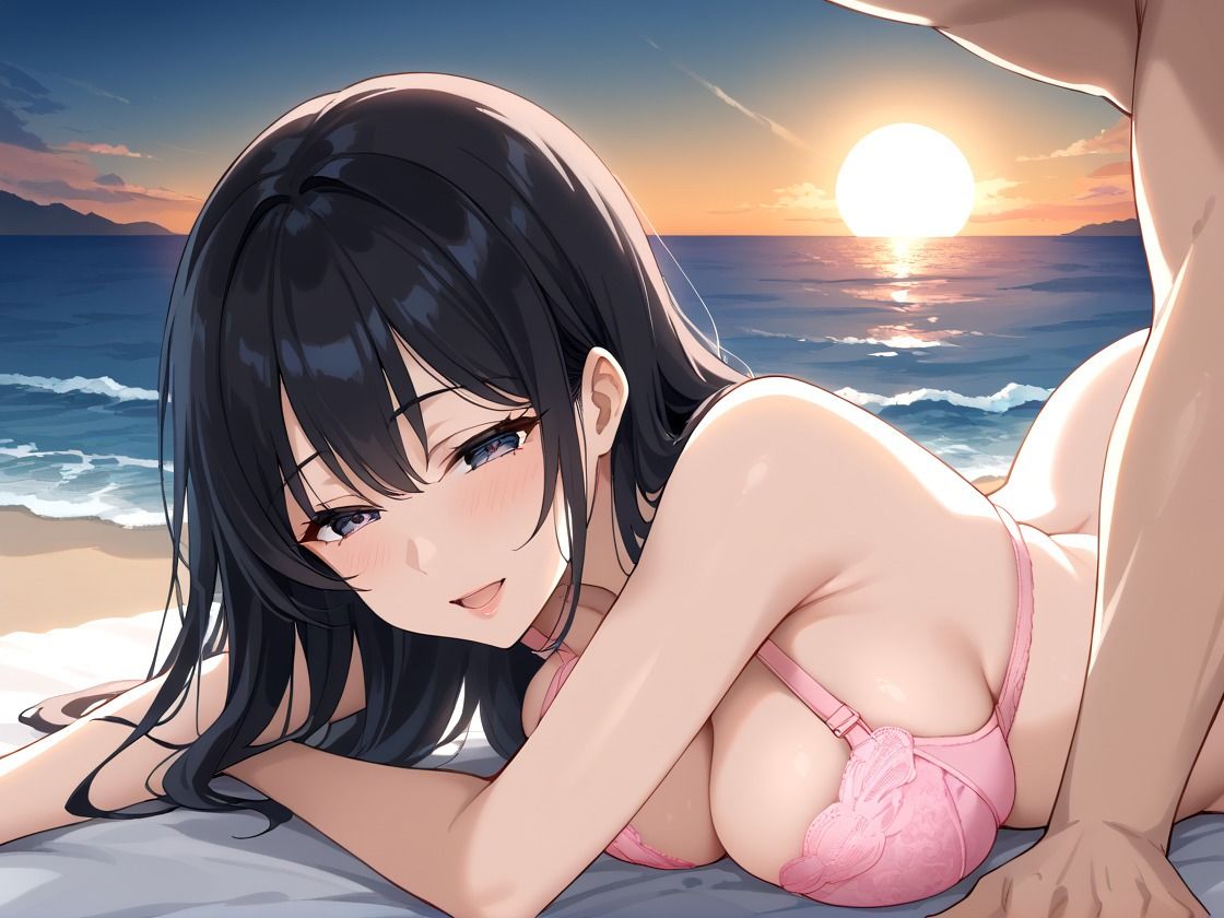 サンプル画像2:巨乳青姦 人妻海に散る(あめふらし) [d_507634]