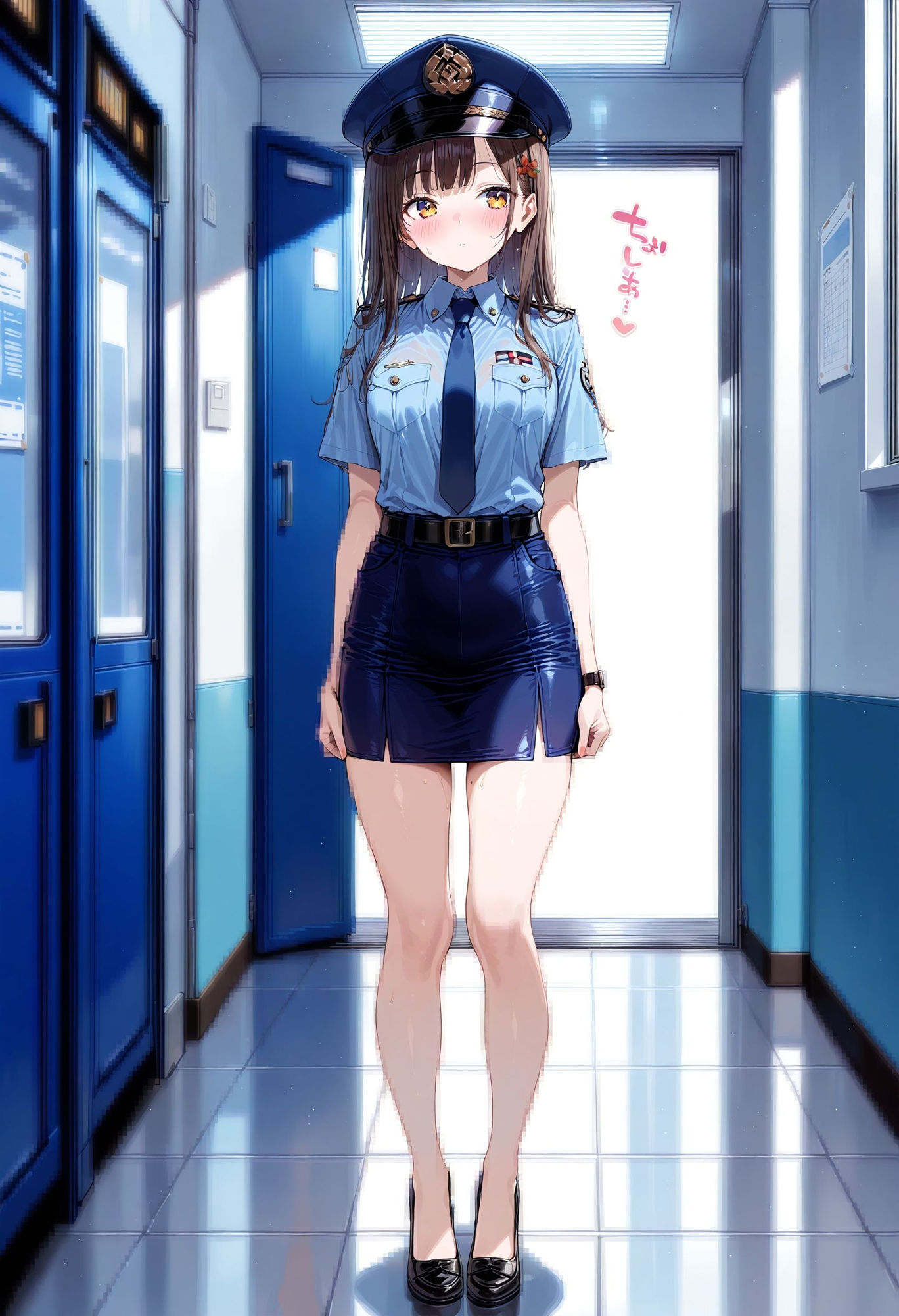 サンプル画像1:【イラスト版】あんなこと、こんなこと、叶えてくれる都合のいい女性警察官1(AIドルオフィス) [d_507659]