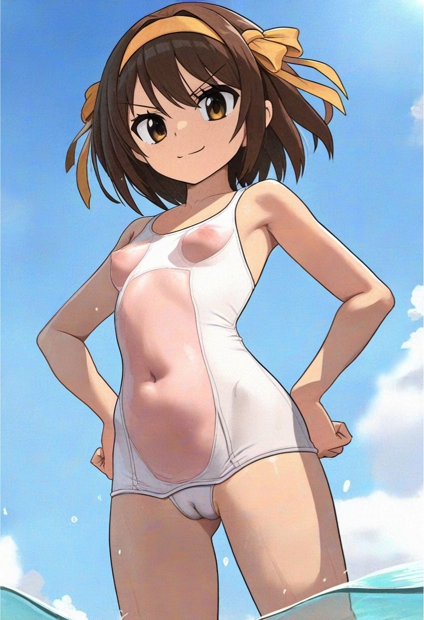 涼宮ハル○の嫌々羞恥〜足コキ、盗撮、催〇〜【エロCG画像集】