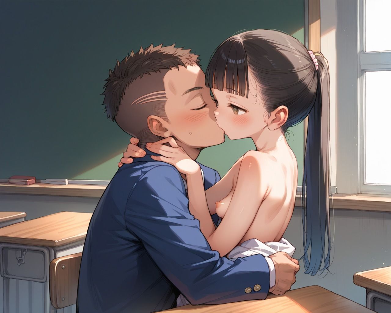 サンプル画像4:このあと幼馴染と図書館で愛液飛び散るサイレントセックス(ろんどんぷりん) [d_507880]