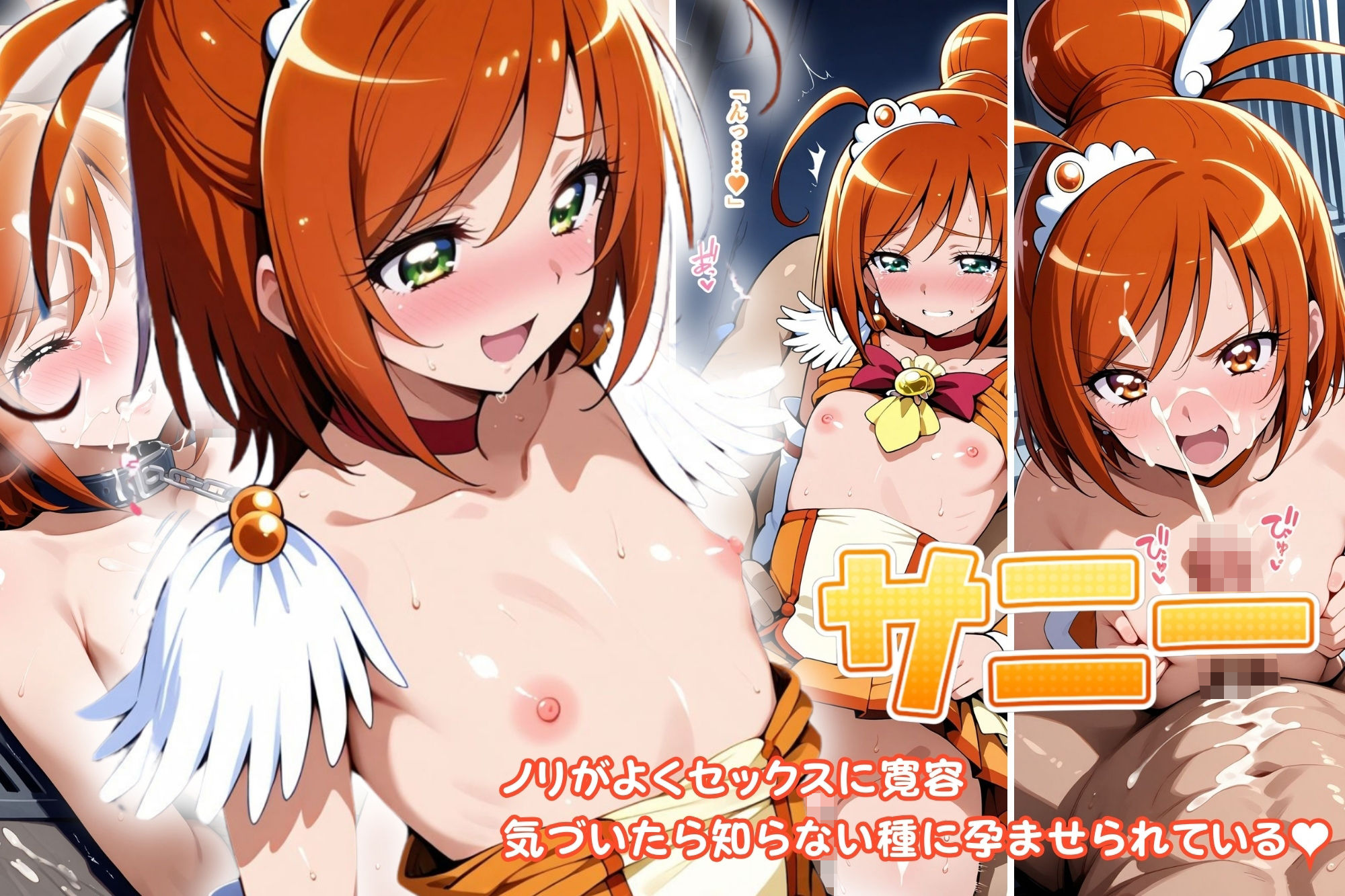 ボテ腹魔法少女 ヌルヌル光る触手のテカリでキュア妊娠！