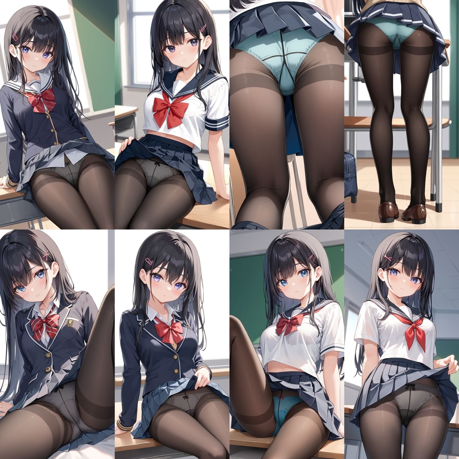 サンプル画像5:女友達にお金を払って、黒タイツおパンティーをみせてもらった【500枚】(女子高生) [d_508224]