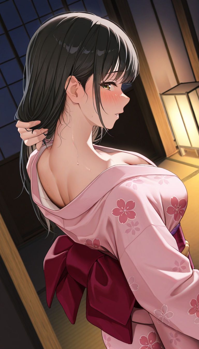 着物美人と旅館SEX（500枚）