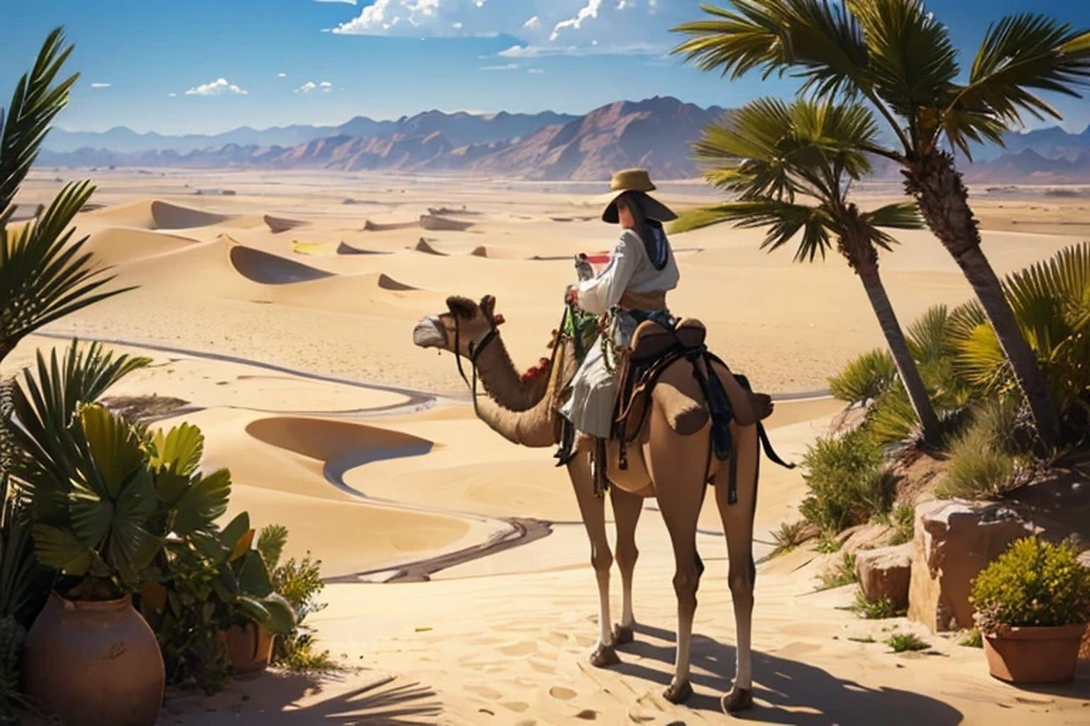 サンプル画像1:砂漠・オアシス 素材集2(豊川内角) [d_508324]