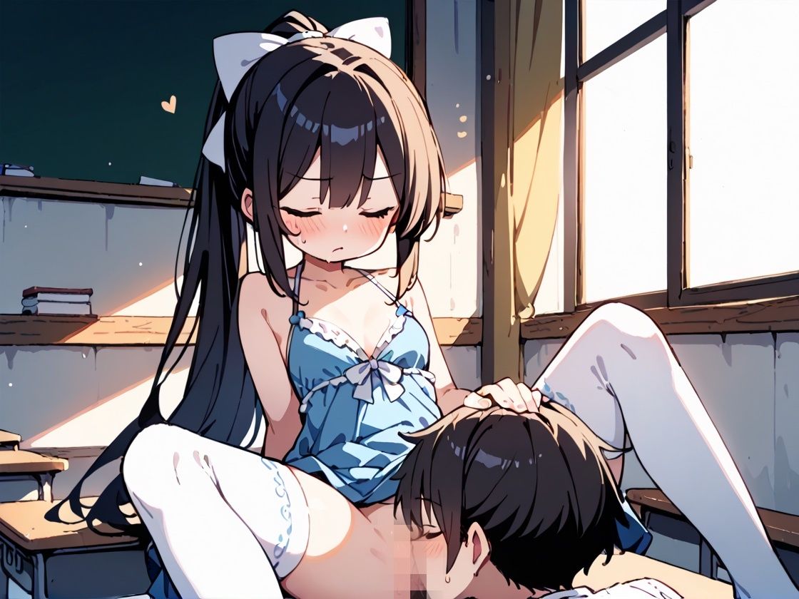 サンプル画像2:ロリ少女とのセックス〜初めての性行為はためらいました(エッチなまりる) [d_508484]