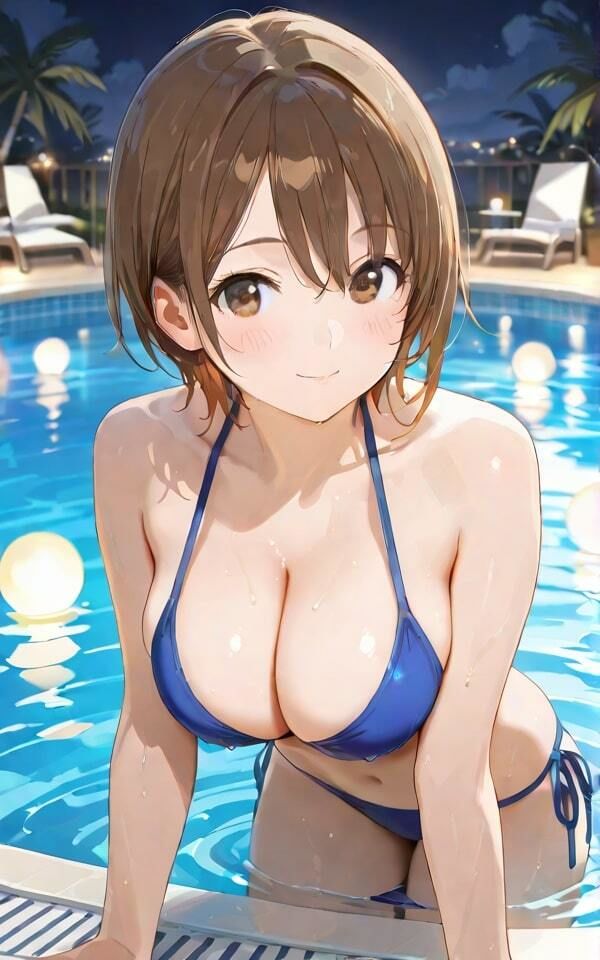 サンプル画像5:ナイトプールに集まる美女たち  最高クラスの美女たちをご覧ください(AI幻想工房) [d_508647]