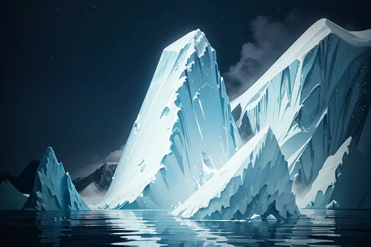 サンプル画像4:氷山  背景素材(豊川内角) [d_508653]