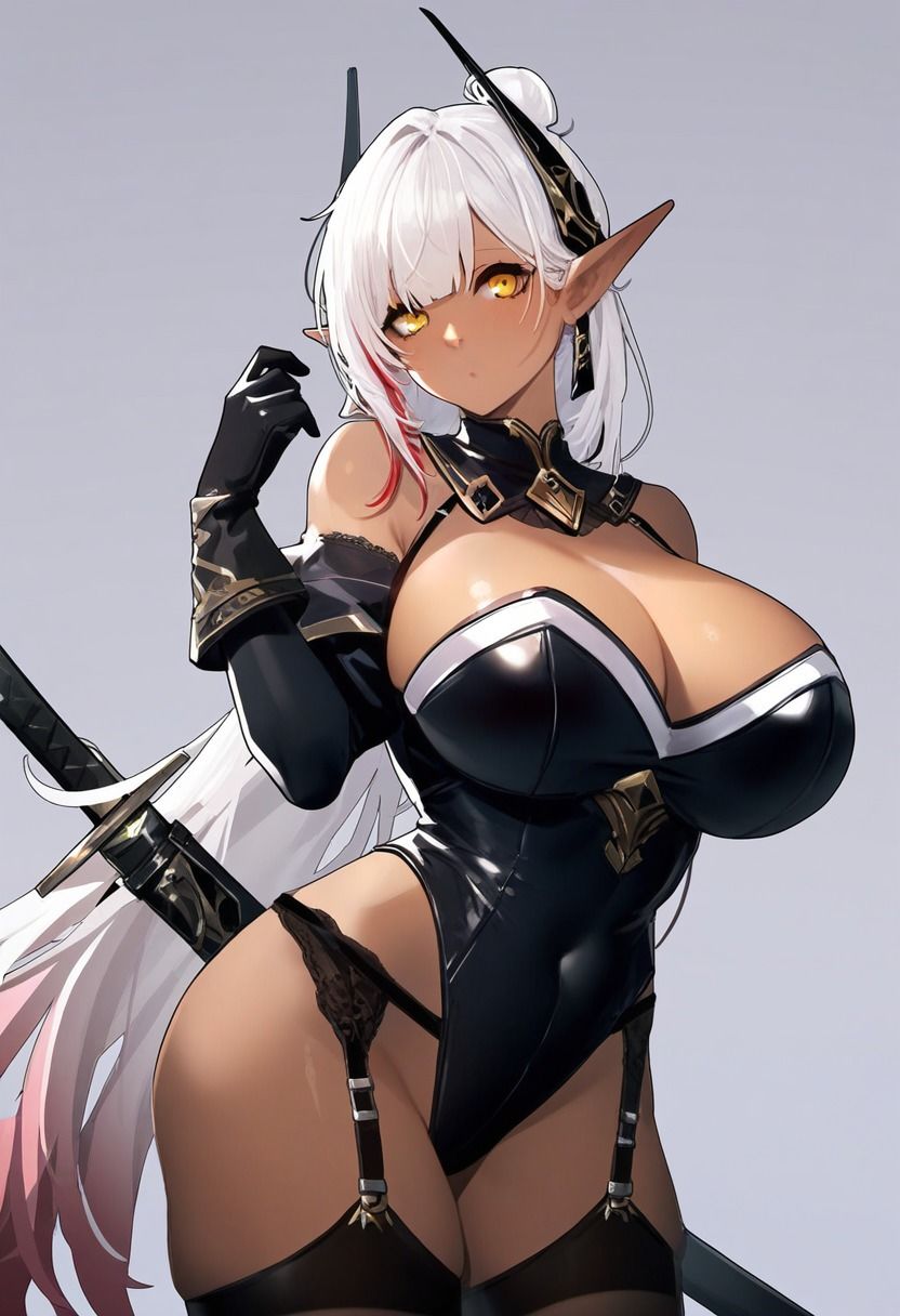 サンプル画像1:黒ガーターベルト剣士の仕様書(潮吹きジョニー) [d_508843]