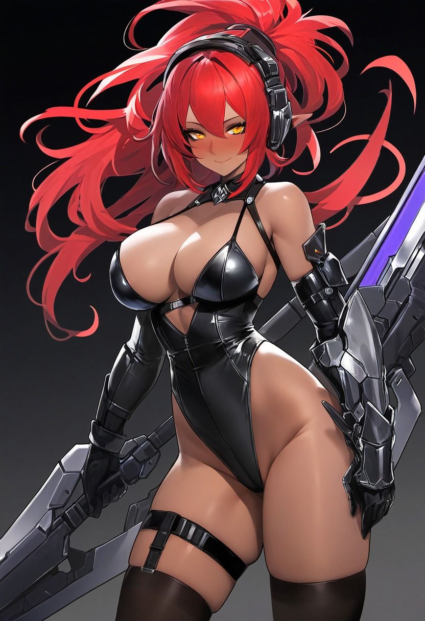 サンプル画像2:黒ガーターベルト剣士の仕様書(潮吹きジョニー) [d_508843]