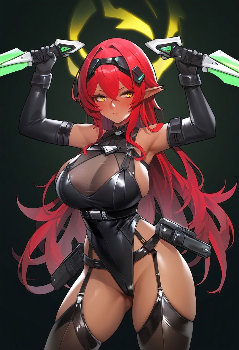 サンプル画像3:黒ガーターベルト剣士の仕様書(潮吹きジョニー) [d_508843]