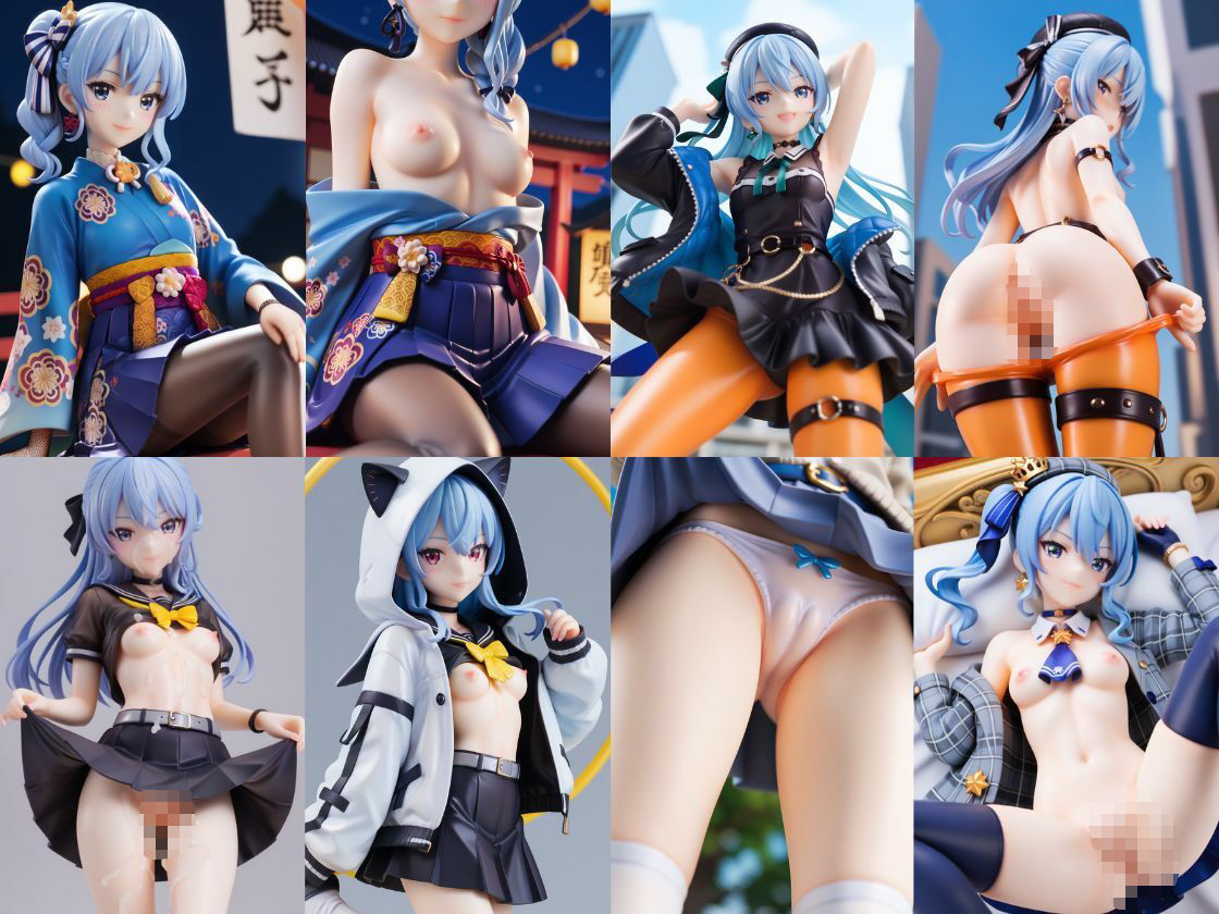 サンプル画像2:星街す〇せい フィギュア風イラストコレクション(のこ（noko）) [d_508919]