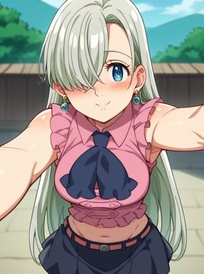 サンプル画像1:七つの大罪のエリザベスから送られてくる自撮り写真(自撮りサークル  イカスミ工房) [d_509132]