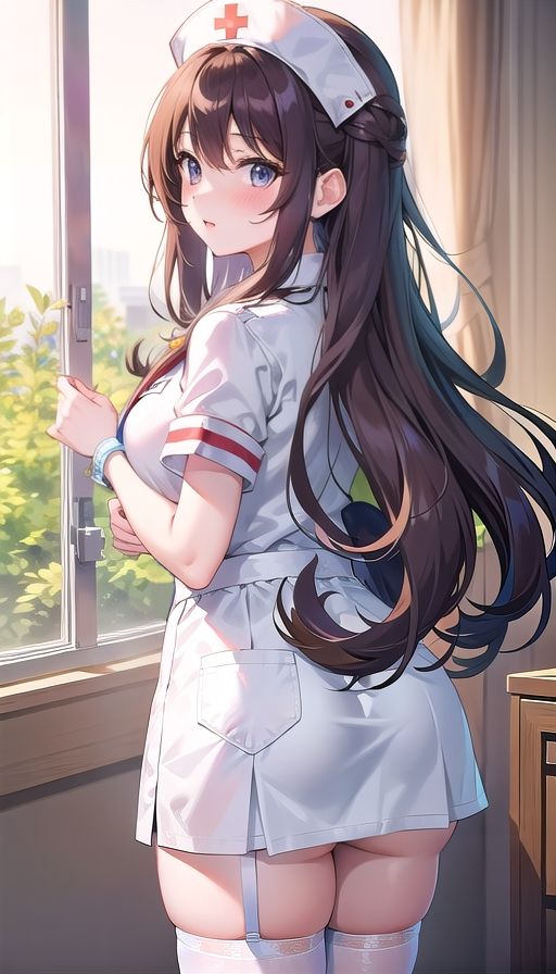 サンプル画像2:茶髪天然美女ナース(くろめあい) [d_509145]