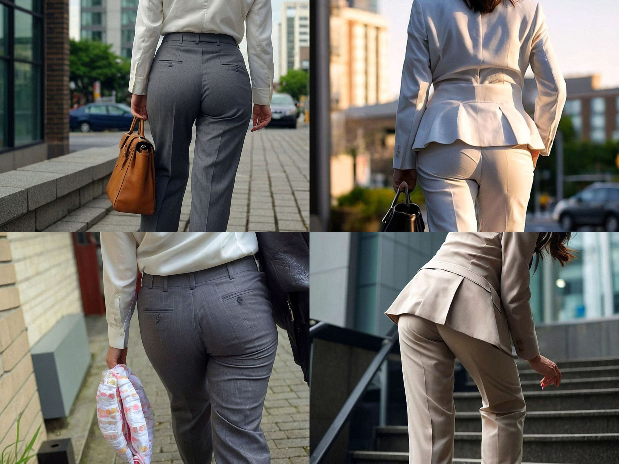 サンプル画像2:街撮り パンツスーツOLヒップ写真集『THE HIPS 4』(アスファルトキャット・クリエイションズ) [d_509186]