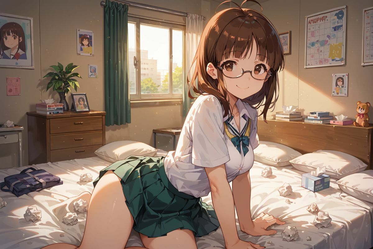 サンプル画像1:弱者男性の汚部屋で性的奉仕するアイドル 秋◯律子(maz) [d_509214]