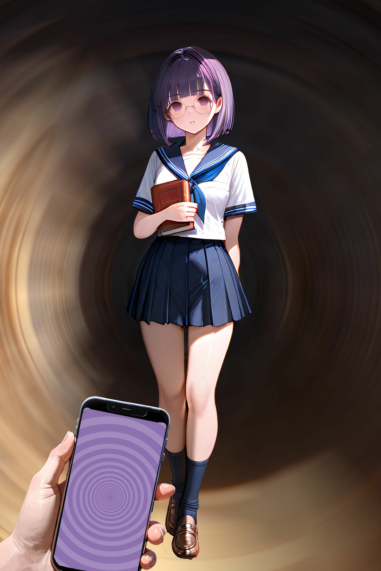 サンプル画像4:俺の告白を断った貧乳ロ◯な図書委員を催●発情アプリで洗脳支配して中出ししまくる話(ねこねこアートギャラリー) [d_509445]