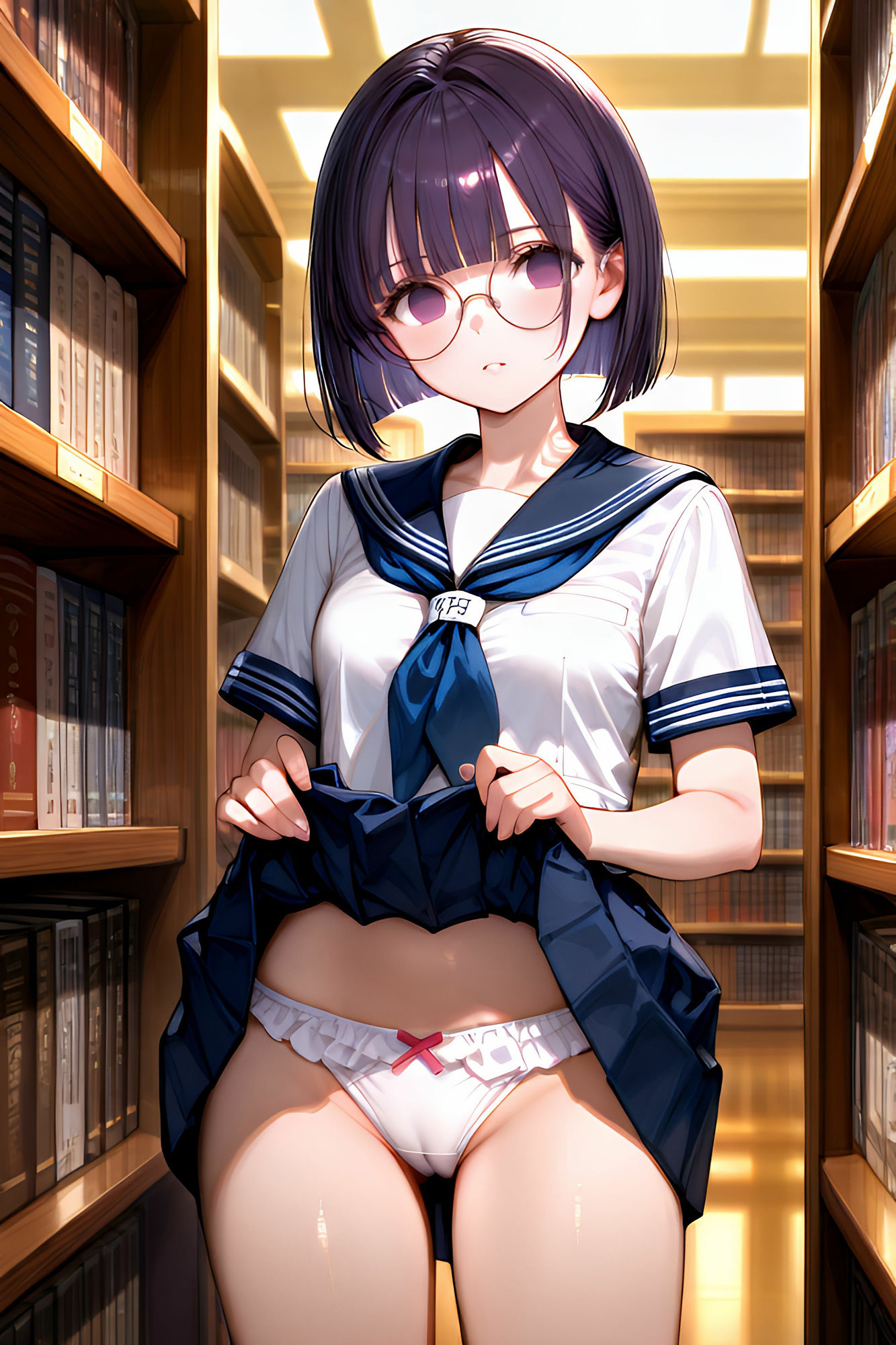 サンプル画像5:俺の告白を断った貧乳ロ◯な図書委員を催●発情アプリで洗脳支配して中出ししまくる話(ねこねこアートギャラリー) [d_509445]