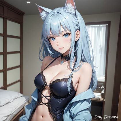 サンプル画像5:猫耳ベッドルーム（ブルー/ピンク）(Day Dream) [d_509485]