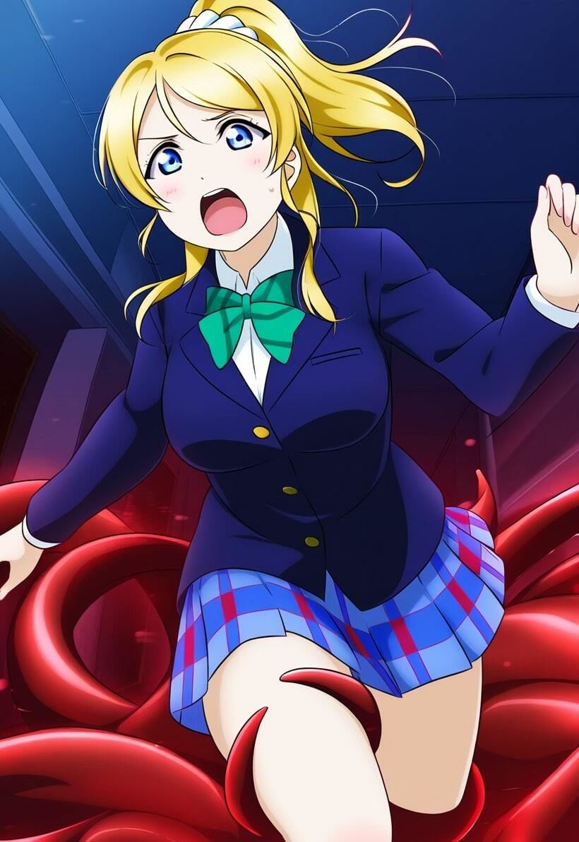 サンプル画像1:絢〇絵里 vs ぬるぬる触手(Nakki_触手・ヒロピン) [d_509535]