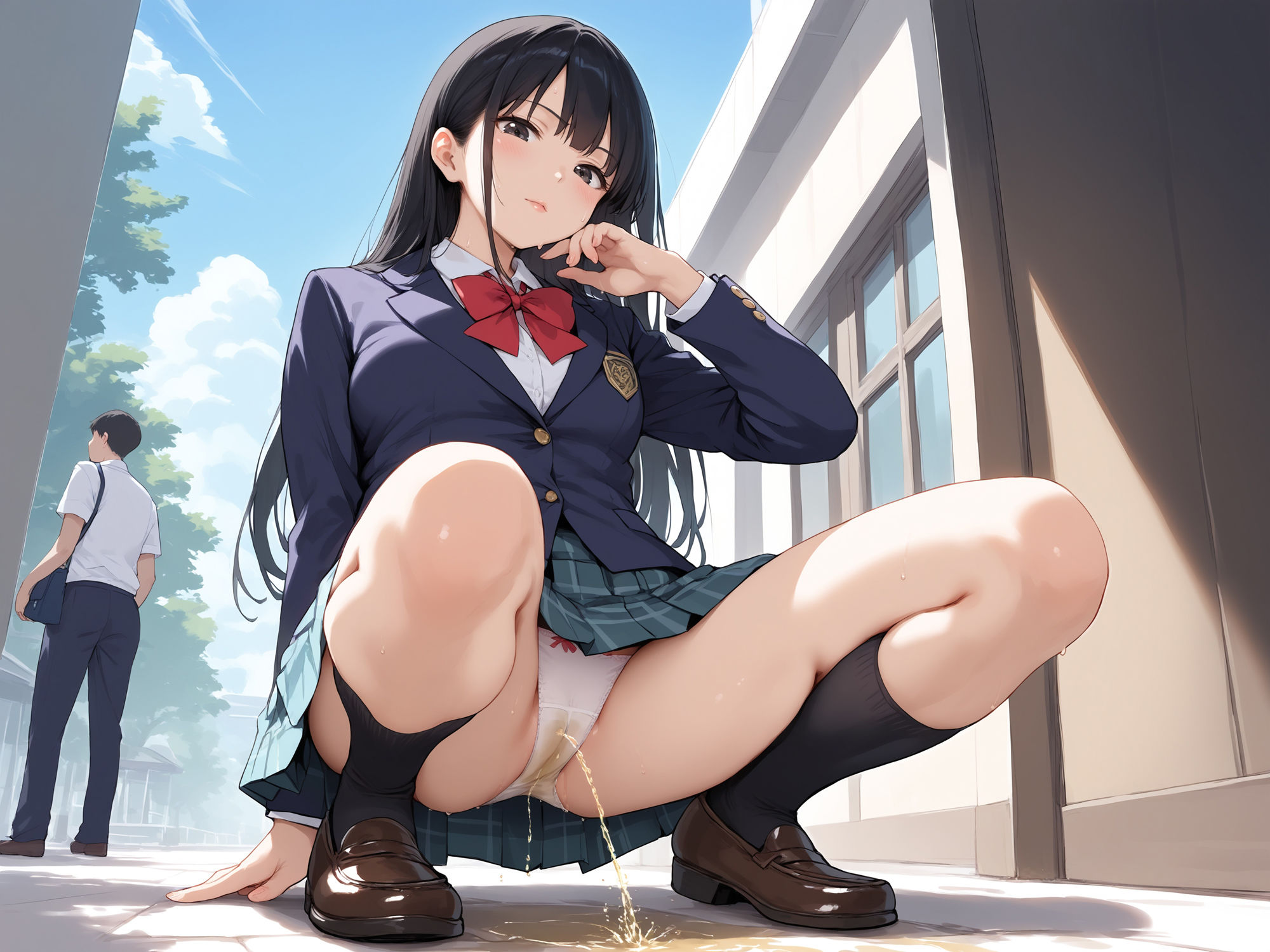 サンプル画像1:変態おもらし女子〇生秘密のストレス解消法(レベル999) [d_509645]