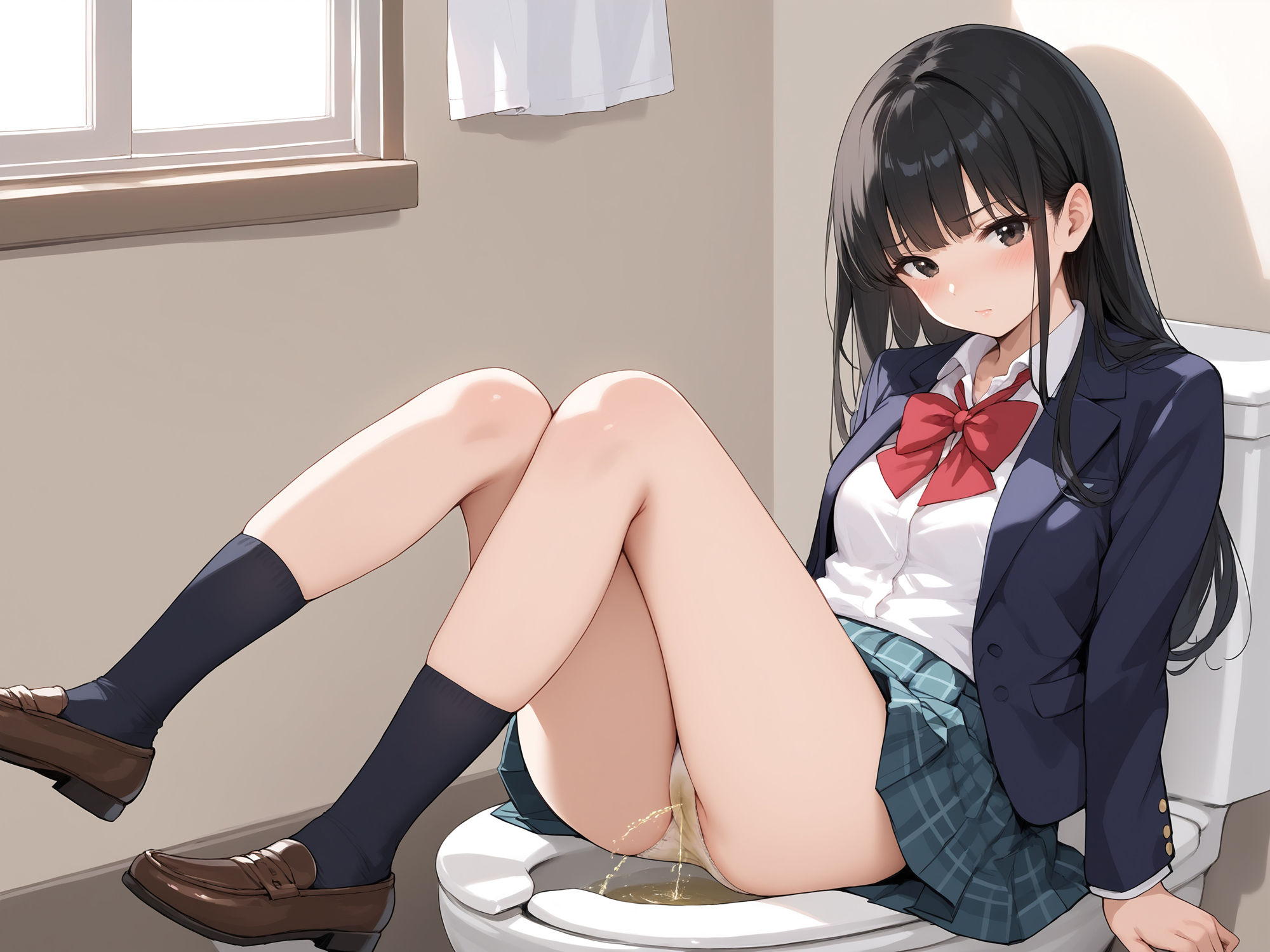 サンプル画像4:変態おもらし女子〇生秘密のストレス解消法(レベル999) [d_509645]