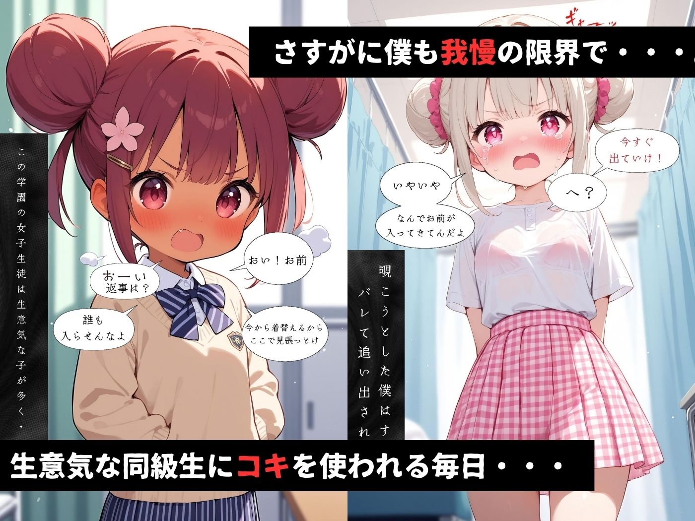 サンプル画像1:「おいお前！着替えるからここで見張っといて！」生意気な同級生をレ●プしてやった。(High Quality boy) [d_509679]