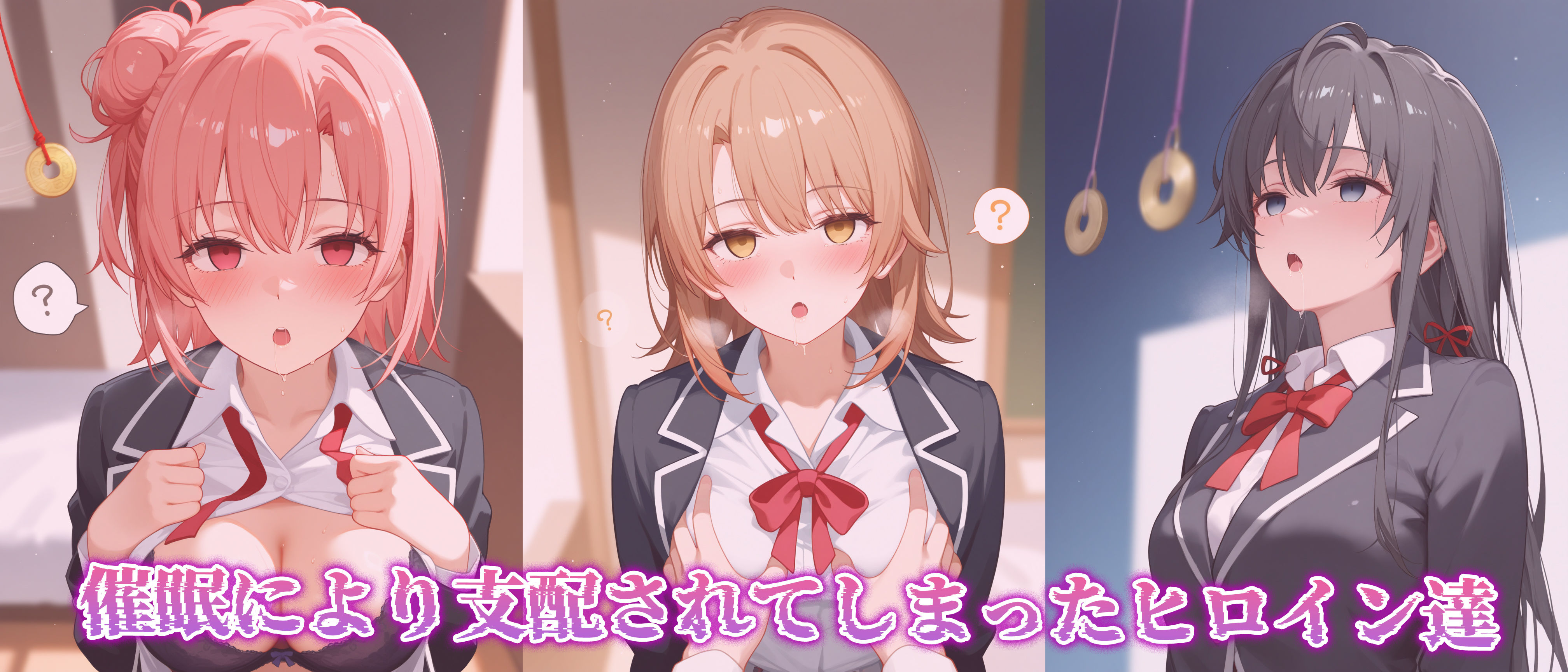 サンプル画像1:【催●性支配】強●淫乱ヒロイン化 俺ガ○ル編 【雪○下 雪乃/由○ヶ浜 結衣/一○ いろは】(Bergamot) [d_509737]