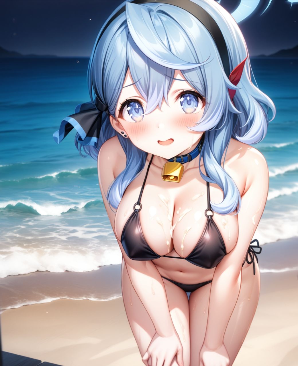 美少女羞恥 白濁デコレ・天〇アコ（ブルアカ）のサンプル画像 6