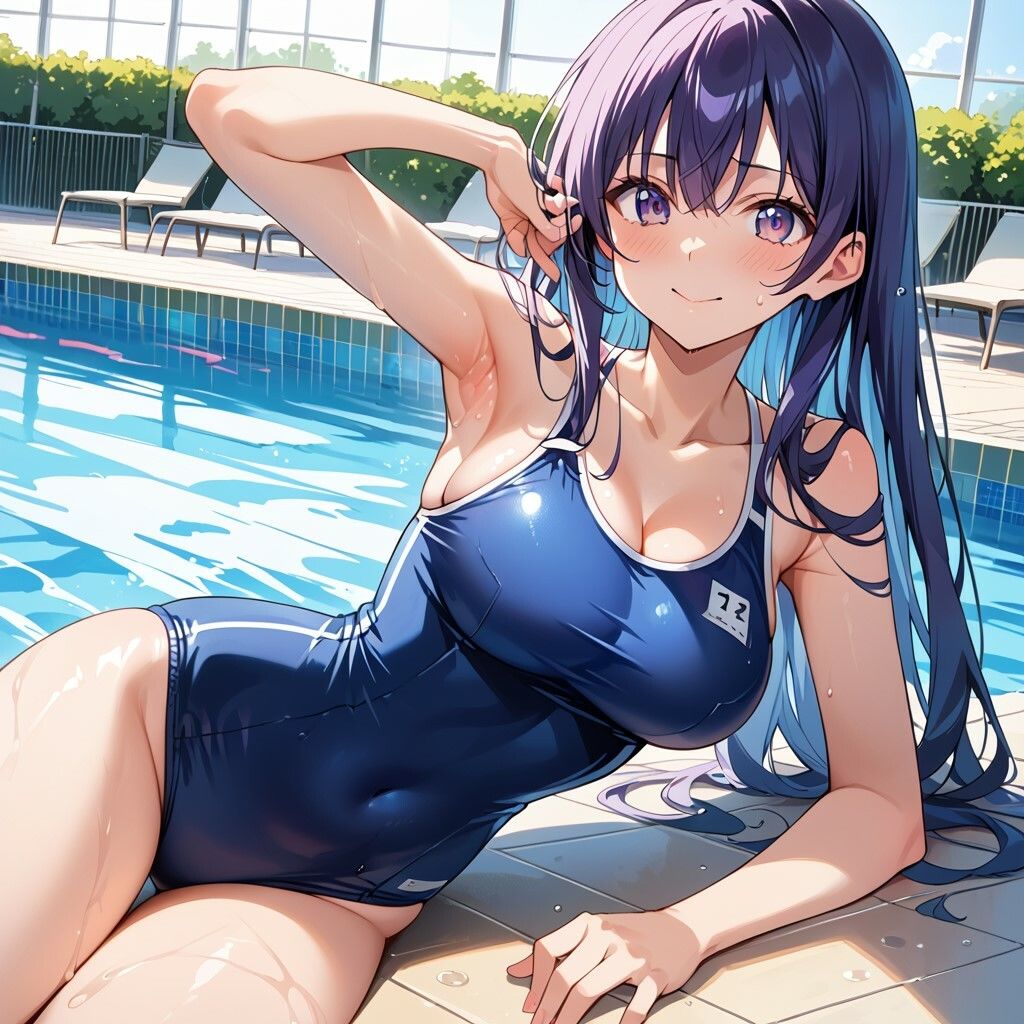 サンプル画像1:体験入部したら 先輩がかわいかったから 水泳部に入部しちゃいました。(ねるねむ) [d_509884]