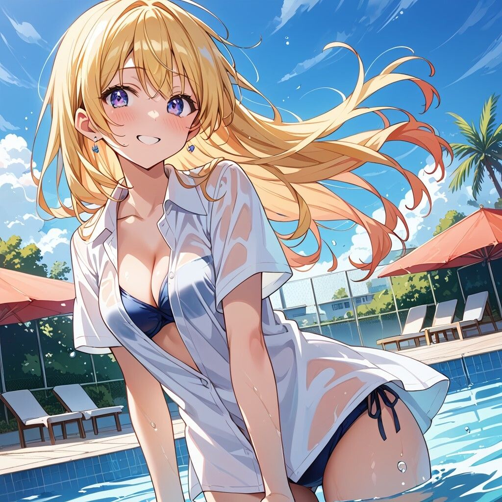 サンプル画像3:体験入部したら 先輩がかわいかったから 水泳部に入部しちゃいました。(ねるねむ) [d_509884]