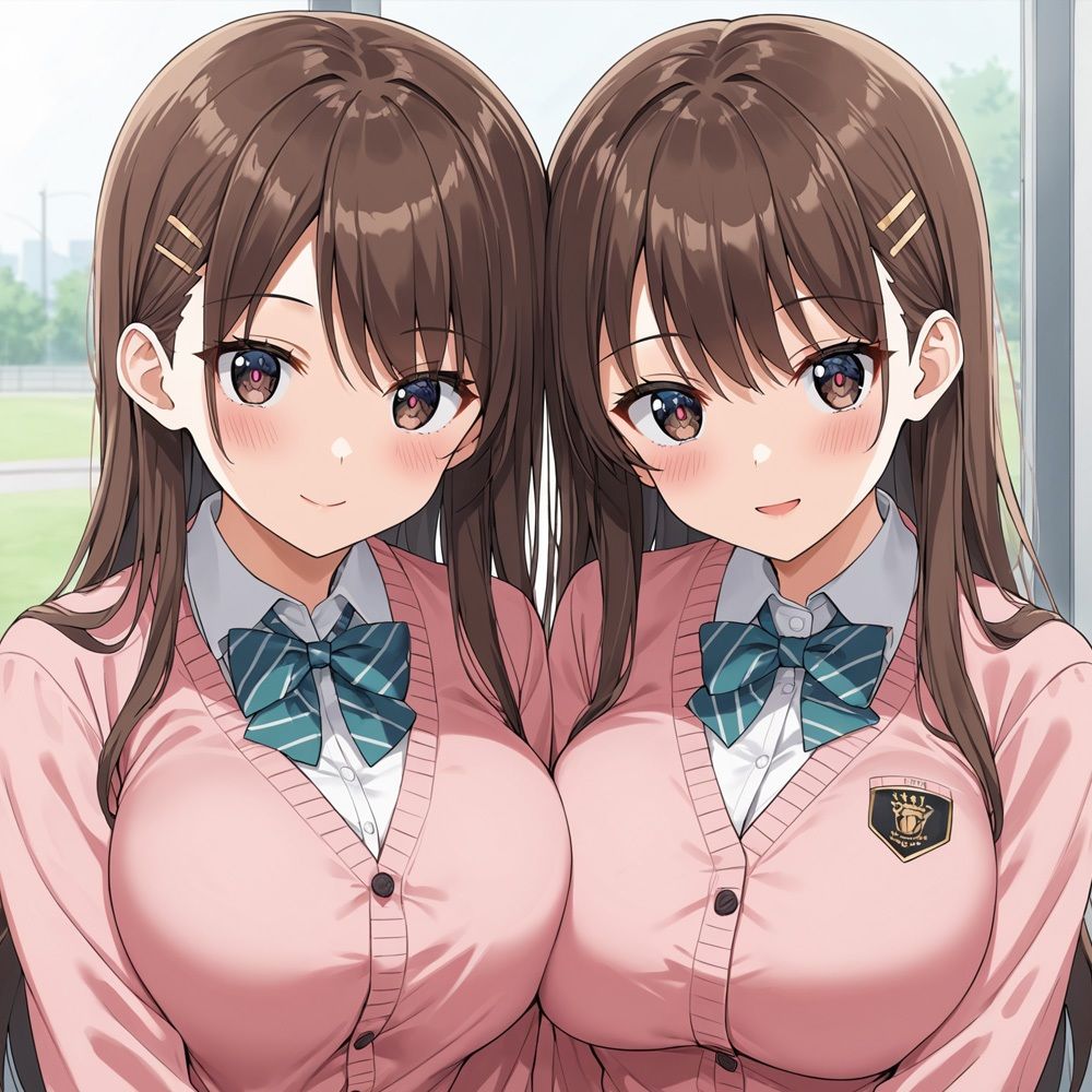 サンプル画像2:双子女子校生(チンアナゴ) [d_509919]