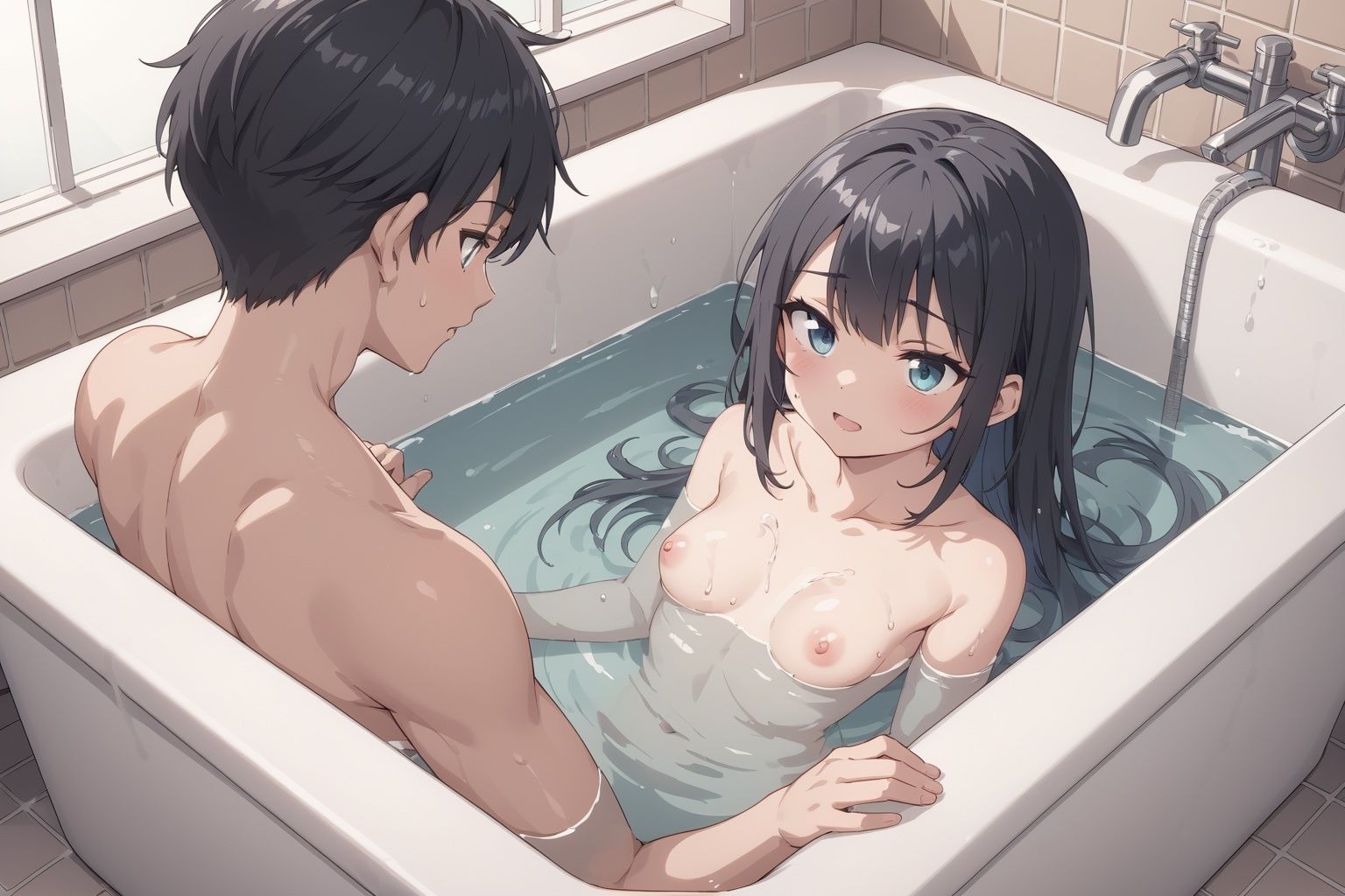 サンプル画像1:初体験はお兄ちゃん？〜女子校生の妹とお母さんに内緒でイケナイ遊び〜(妄想天国) [d_510017]