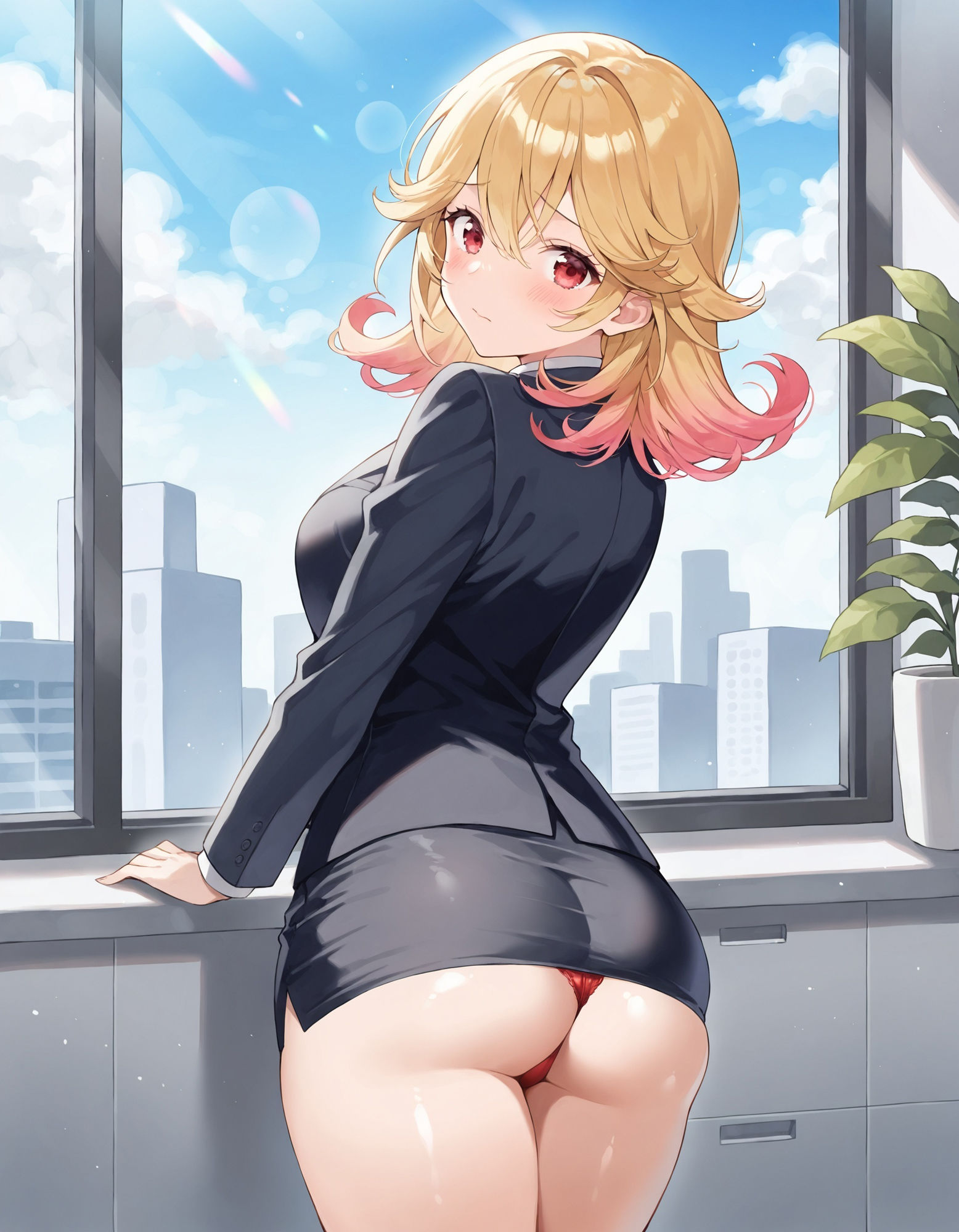 サンプル画像2:ミニスカOLのパンチラ(D.P.H.) [d_510033]