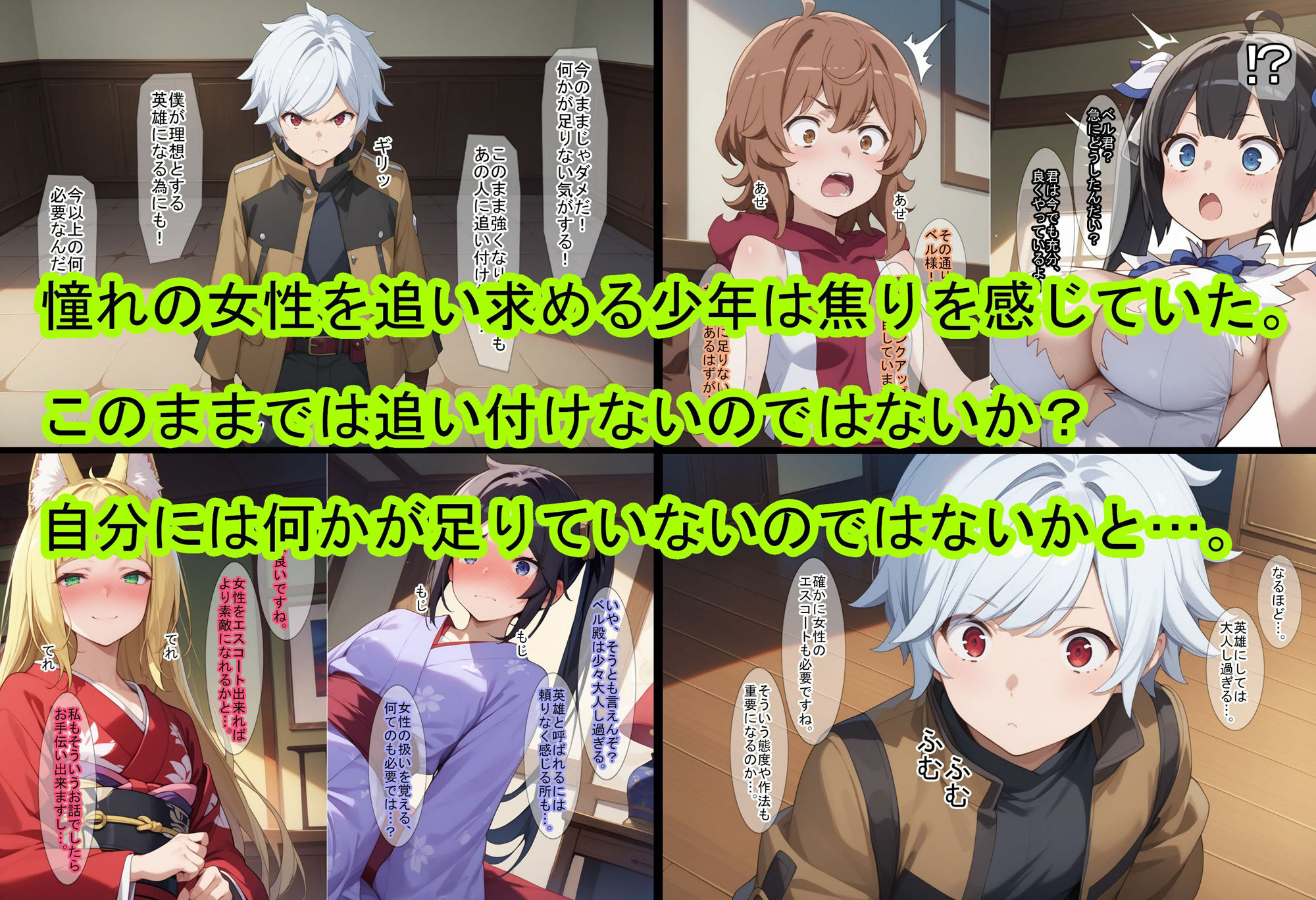 サンプル画像1:【ダン〇ち】レアスキル発現でハーレムを作った英雄の物語(魔術師プロトン2D) [d_510045]