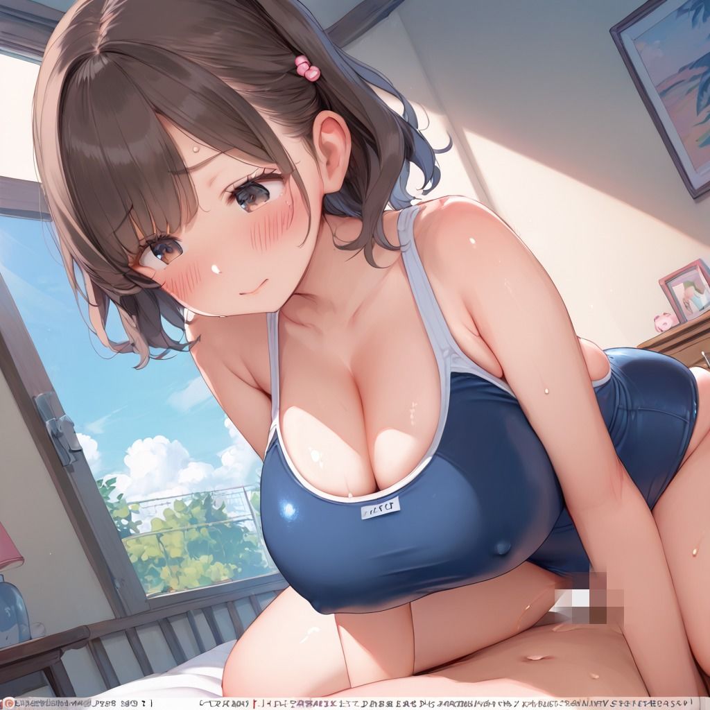 サンプル画像6:巨乳スク水少女と中出しえっち(あいりす) [d_510111]