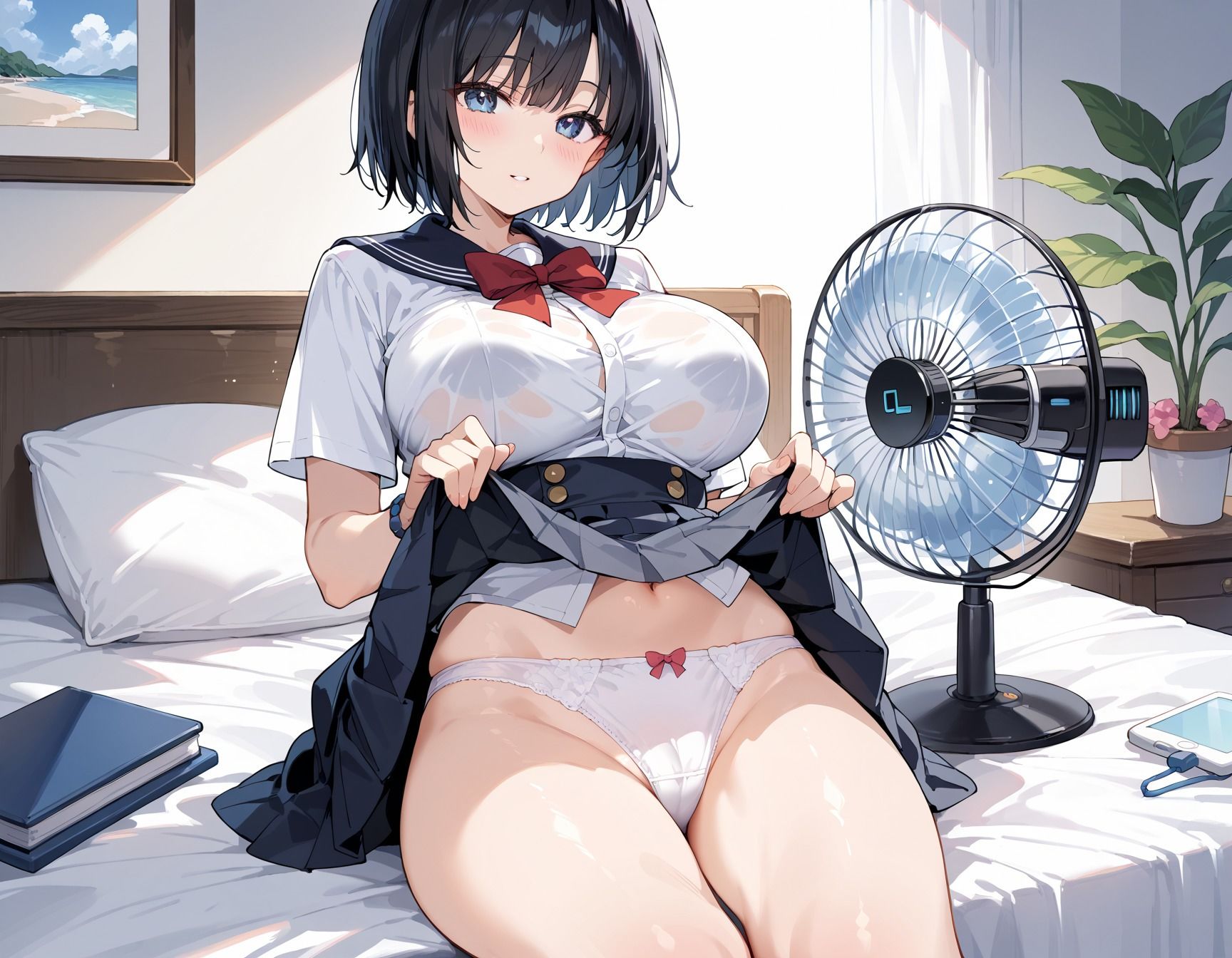 サンプル画像2:【高画質画像集】ブラコン発情期の爆乳女子校生妹(寿司モン) [d_510114]