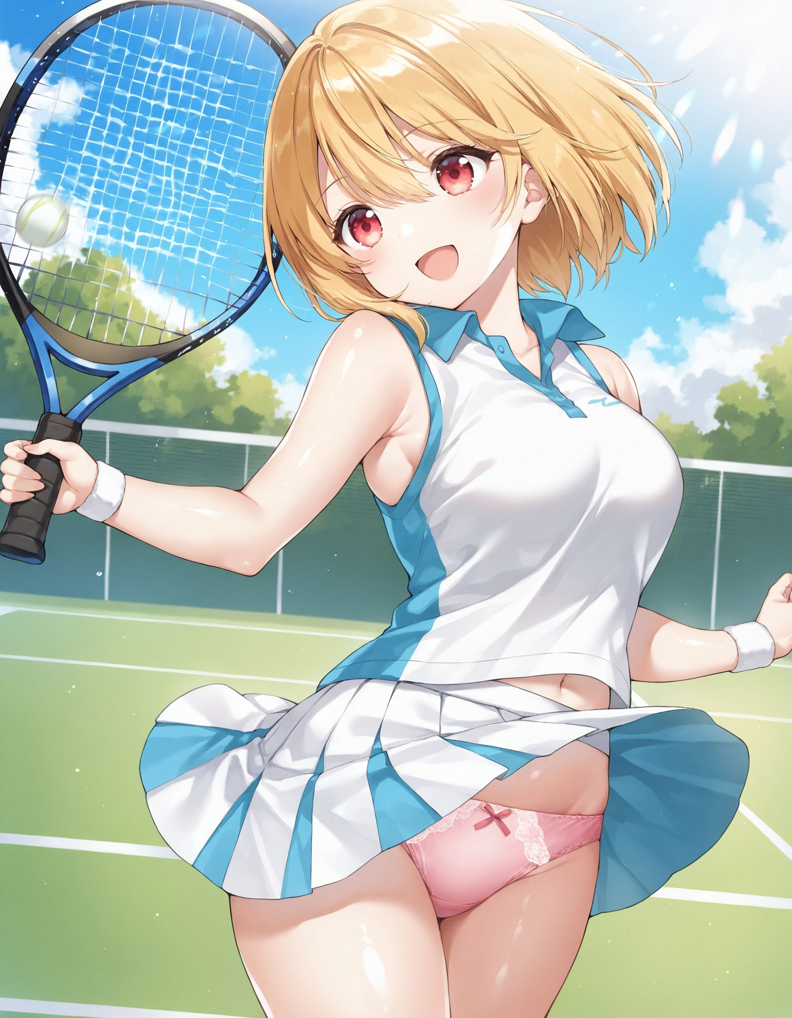 サンプル画像1:テニスウェアでパンチラ(D.P.H.) [d_510118]