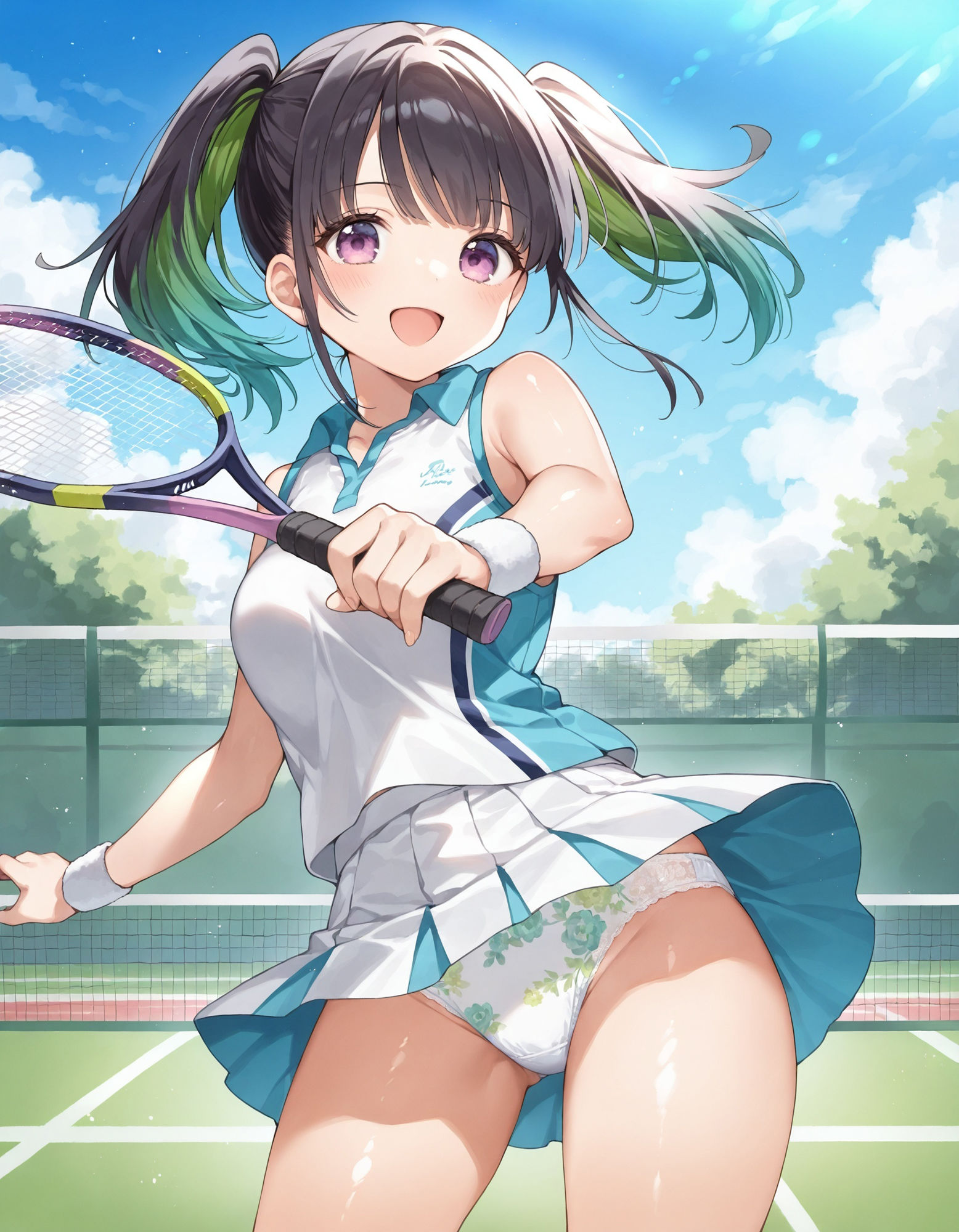 サンプル画像4:テニスウェアでパンチラ(D.P.H.) [d_510118]