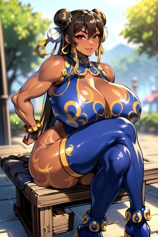 サンプル画像2:AIグラビアCG集 爆乳ギャル春麗(YUKI) [d_510189]