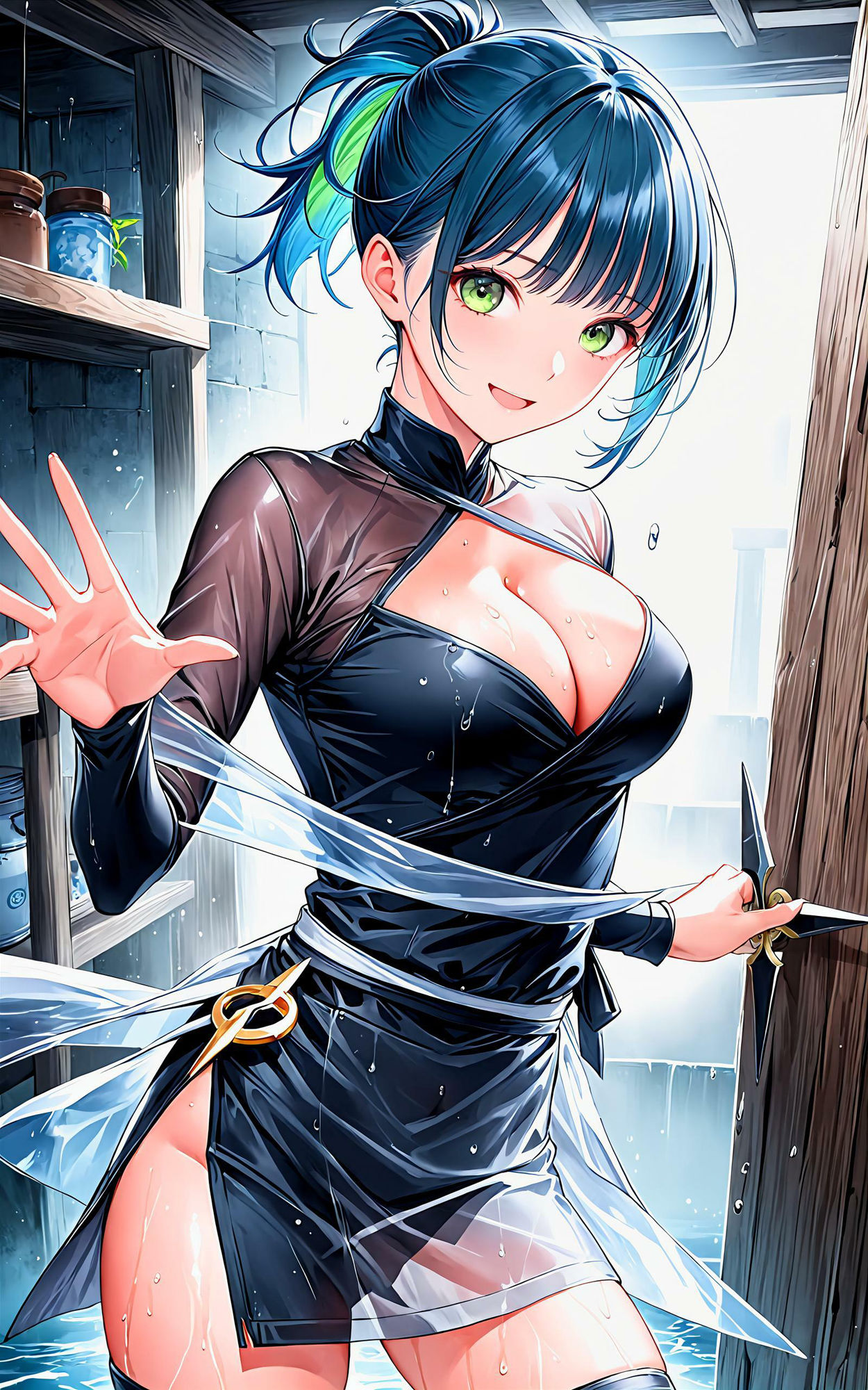 サンプル画像5:エチエチ忍者ちゃん-屋根裏で一緒に忍んでニンニンしたい件- vol.2(BETA) [d_510211]